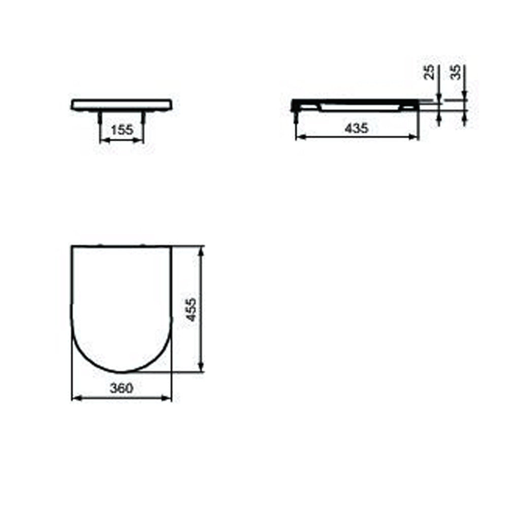 Ideal Standard Atelier Blend Curve Softclose White Toilet Seat