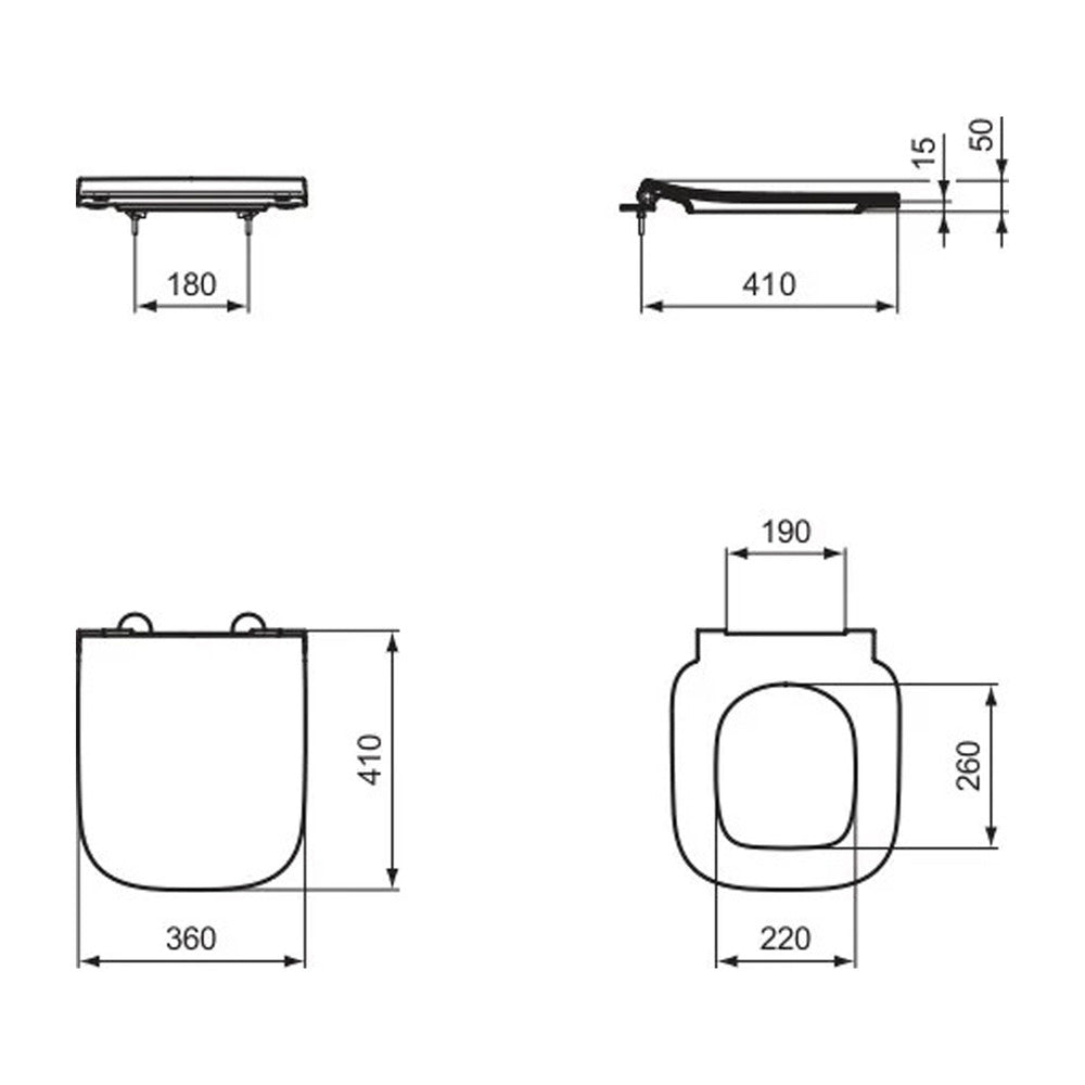 Капак за WC Ideal Standard i.life S slim бял гланц