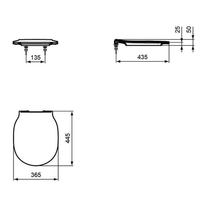 Капак за тоалетна съсSoftclose Ideal Standard Connect Air slim