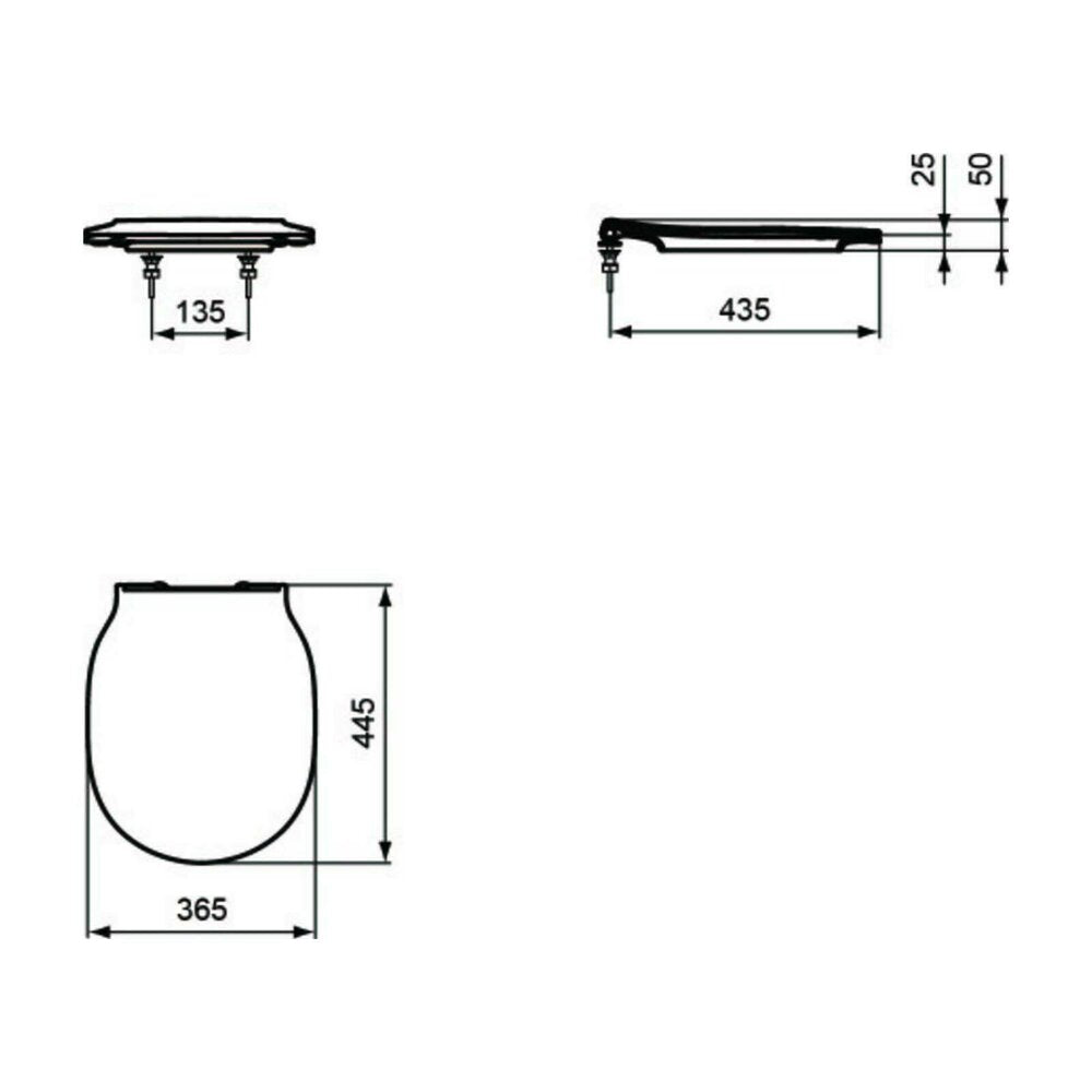 Ideal Standard Connect Air Slim Softclose Toilet Seat Matte Black