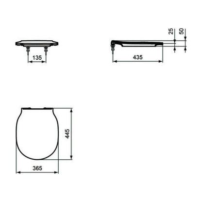 Ideal Standard Connect Air Slim Softclose Toilet Seat Matte Black