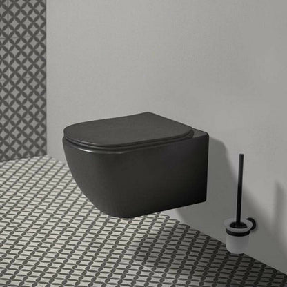 Soft-close toilet seat black Ideal Standard Tesi oval