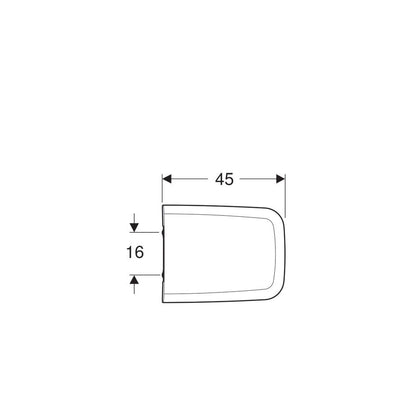 Geberit Icon Square Soft Close Toilet Seat with Quick Release Hinges