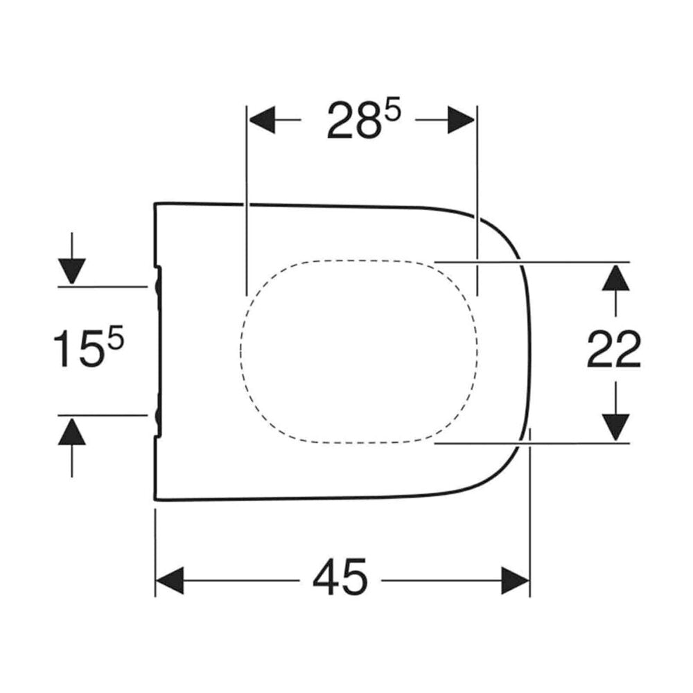 Geberit Smyle Square Slim Softclose Toilet Seat