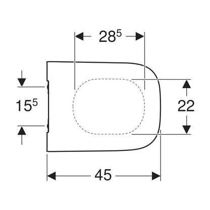 Geberit Smyle Square Slim Softclose Toilet Seat