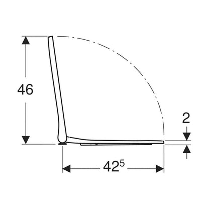 Geberit Smyle Square Slim Softclose Toilet Seat