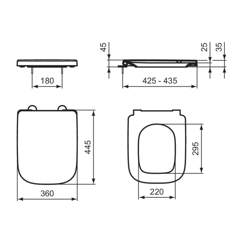 Капак за WC с меко затваряне Ideal Standard I.life B бял SmartGuard