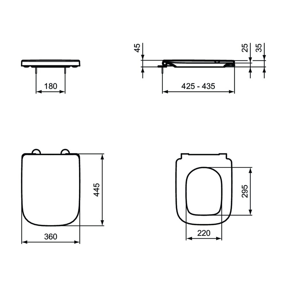 Капак WC с меко затваряне Ideal Standard I.life B сив