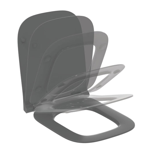 Ideal Standard i.life B Grey Slim Soft-Close Toilet Seat Quick Release