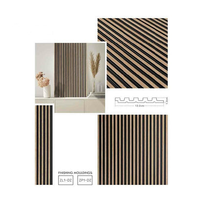 Lamelio Asti Left Panel End Cap Golden Oak Finish 4.2x270 cm