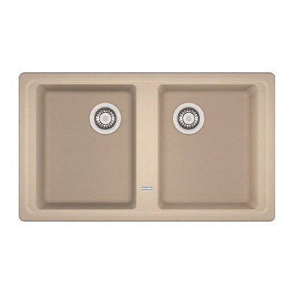 Мивка за кухня композит Franke Basis Avena 2 чаши без отцеждане 86x50 cm матово бежово покритие