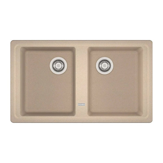 Мивка за кухня композит Franke Basis Avena 2 чаши без отцеждане 86x50 cm матово бежово покритие