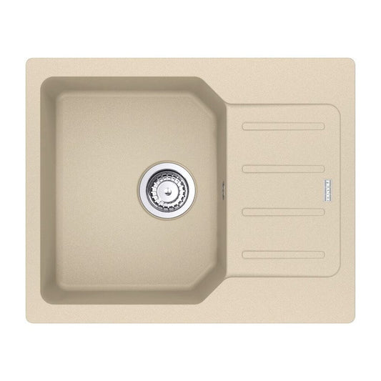 Мивка за кухня композит Franke City Avena 1 с чаша и отвод 62x50 cm реверсивна матово бежова