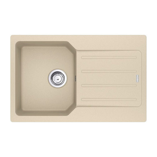 Мивка за кухня композит Franke City Avena 1 с чаша и отцеждач 78x50 cm реверсивна матово бежова