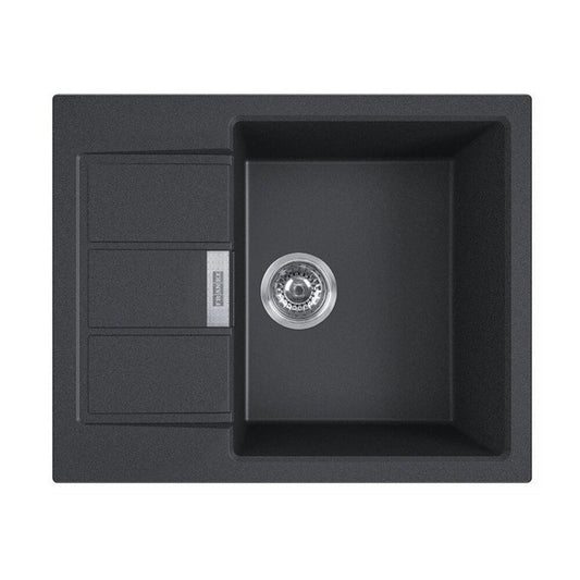 Мивка за кухня композит Franke Sirius 1 с мивка и отцеждач 62x50 cm tectonite матово черно покритие