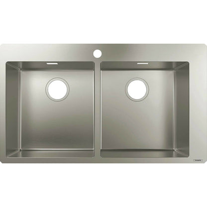 Kitchen Sink Hansgrohe S51 Stainless Steel 86.5x50 cm