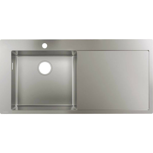 Hansgrohe S71 Kitchen Sink Stainless Steel 104.5x51 cm Left Drainer