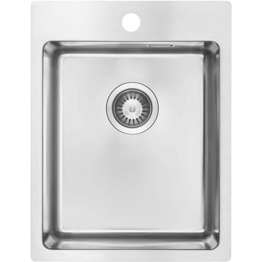 Deante Olfato Stainless Steel Kitchen Sink 39x50.5 cm with 1 Bowl Brushed Chrome Finish