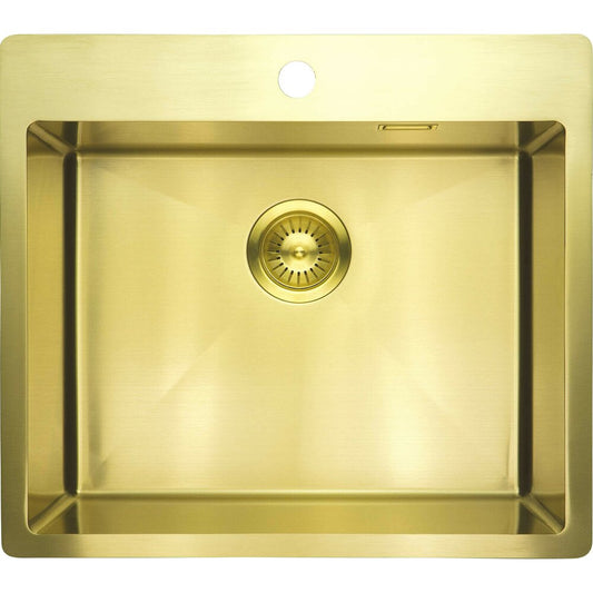 Deante Olfato Stainless Steel Kitchen Sink 55x50.5 cm with 1 Bowl Brushed Gold Finish