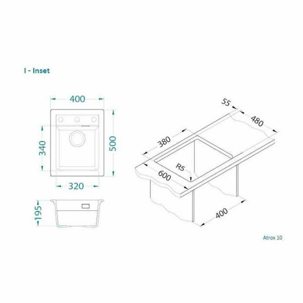 Чиито композит Alveus Atrox 10 бял 40x50 см