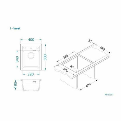Чиния Alveus Atrox 10 сив 40x50 см