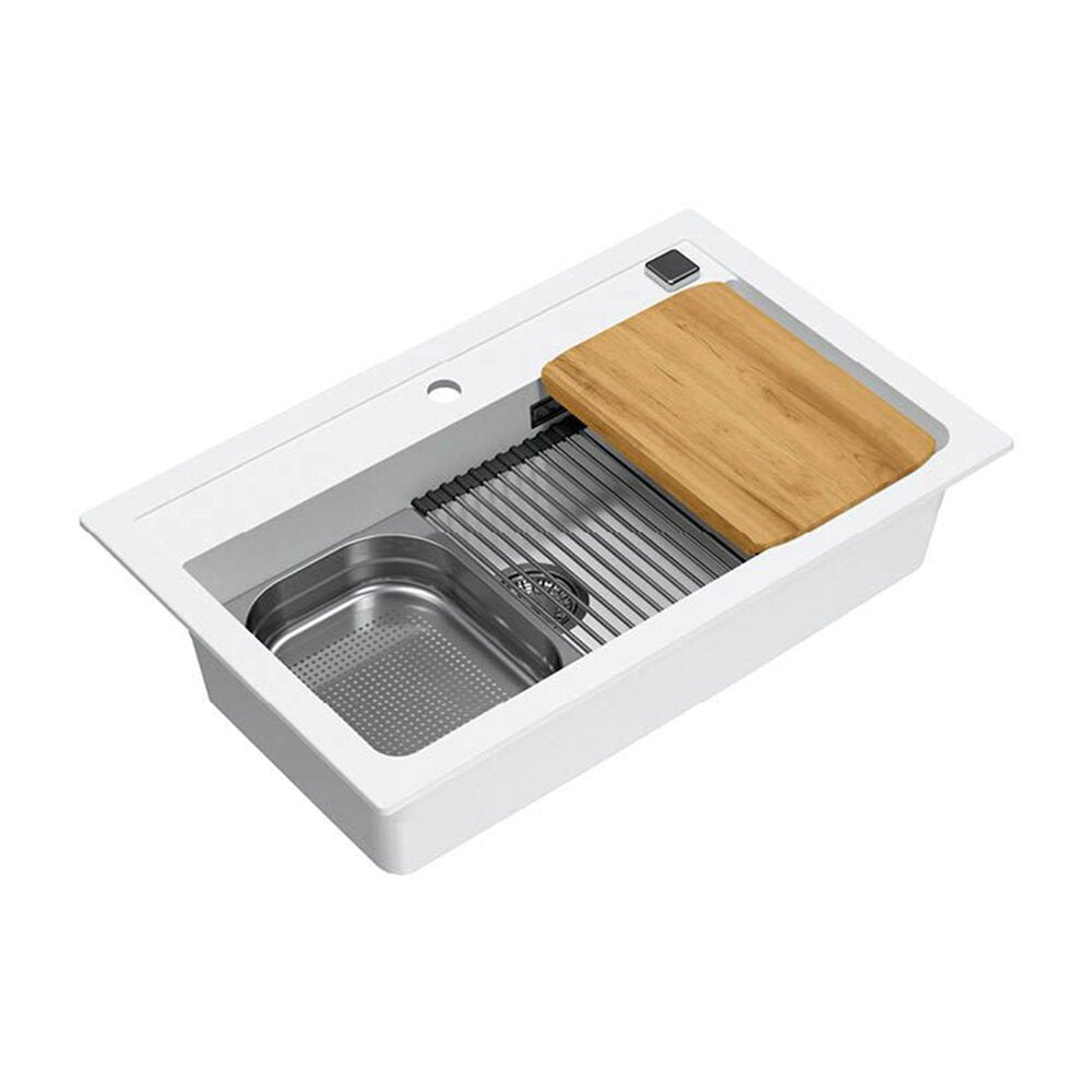 Alveus Atrox 40 White Composite Sink 79x50 cm