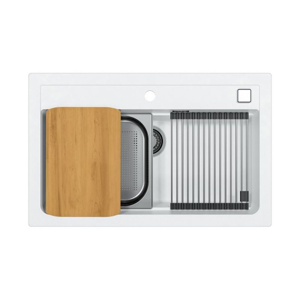 Alveus Atrox 40 White Composite Sink 79x50 cm