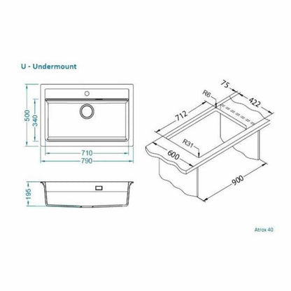 Чинкук композит Alveus Atrox 40 бежов 79x50 см