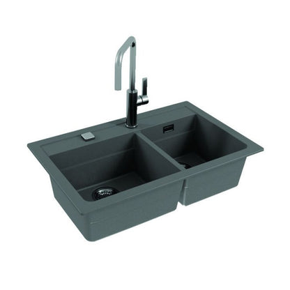 Alveus Atrox 50 Composite Sink Grey 79x50 cm