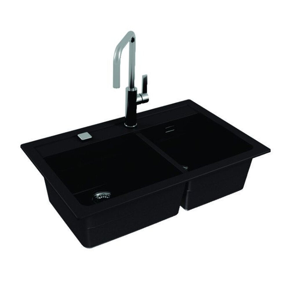 Alveus Atrox 50 Composite Sink Black 79x50 cm