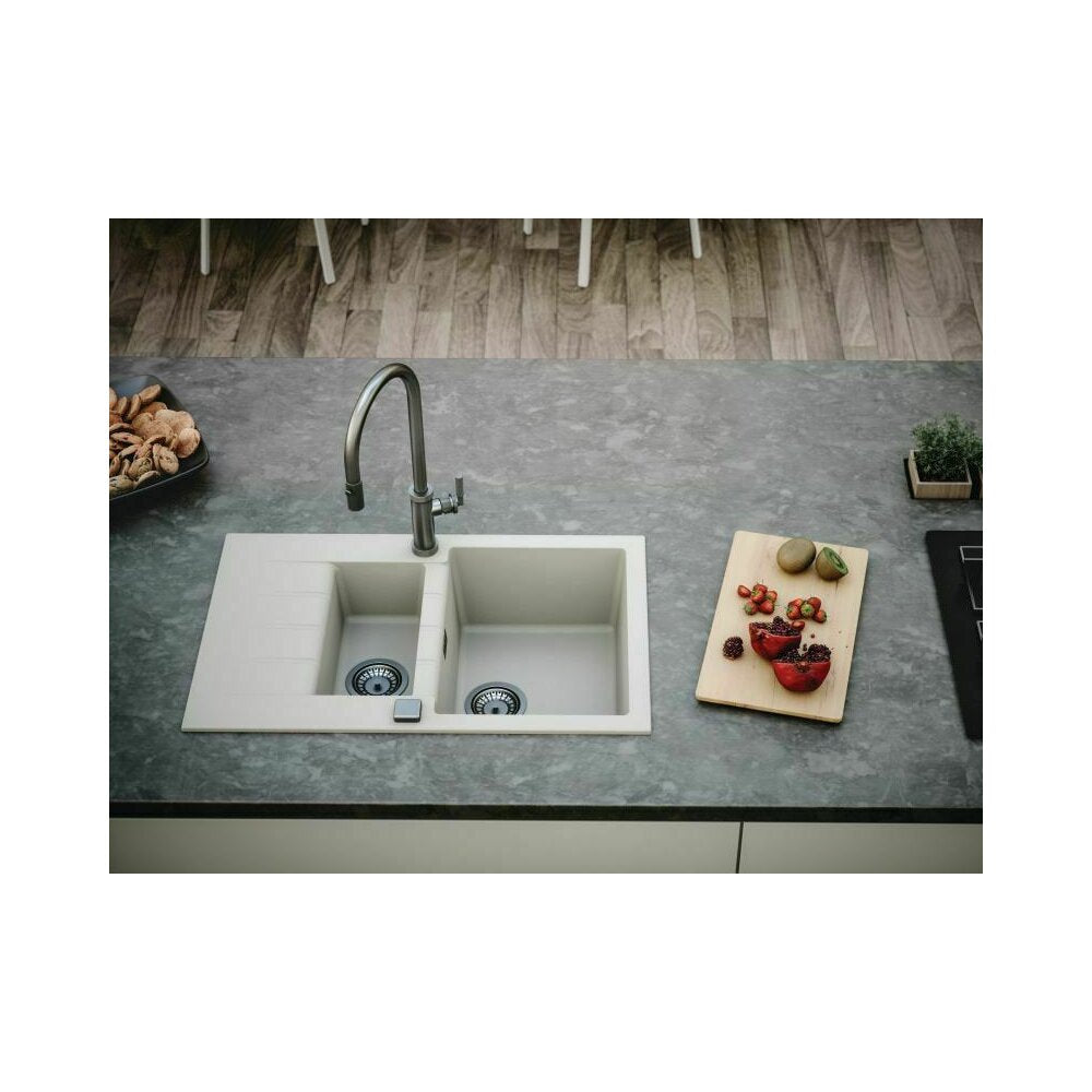 Композитна мивка Alveus Cadit 70 бяла 79x50 см