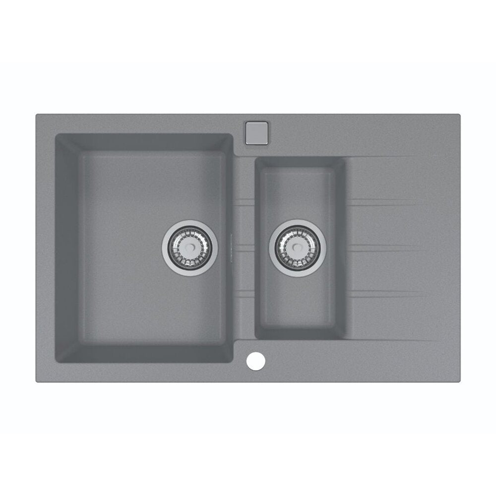 Чифтова мивка Alveus Cadit 70 сив 79x50 см