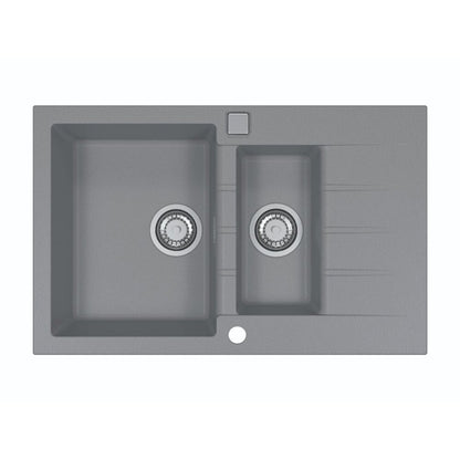 Чифтова мивка Alveus Cadit 70 сив 79x50 см