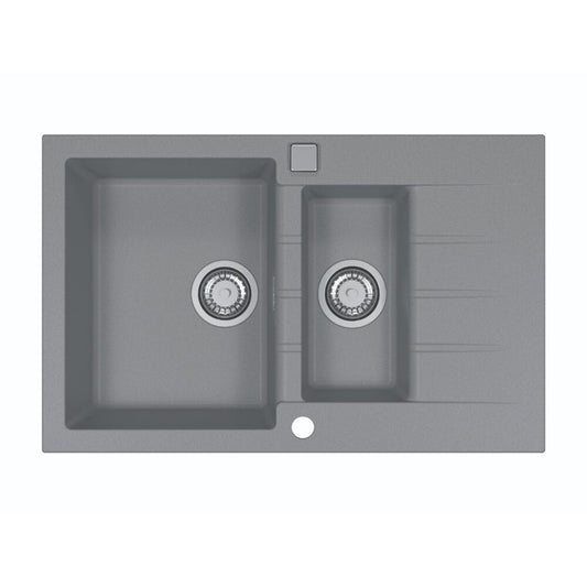 Чифтова мивка Alveus Cadit 70 сив 79x50 см