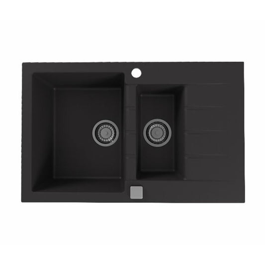 Комбинирана мивка Alveus Cadit 70 черна 79x50 см