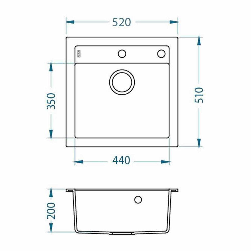 Кухненска мивка Alveus Formic 20 бежова 52x51 см