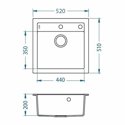Кухненска мивка Alveus Formic 20 бежова 52x51 см