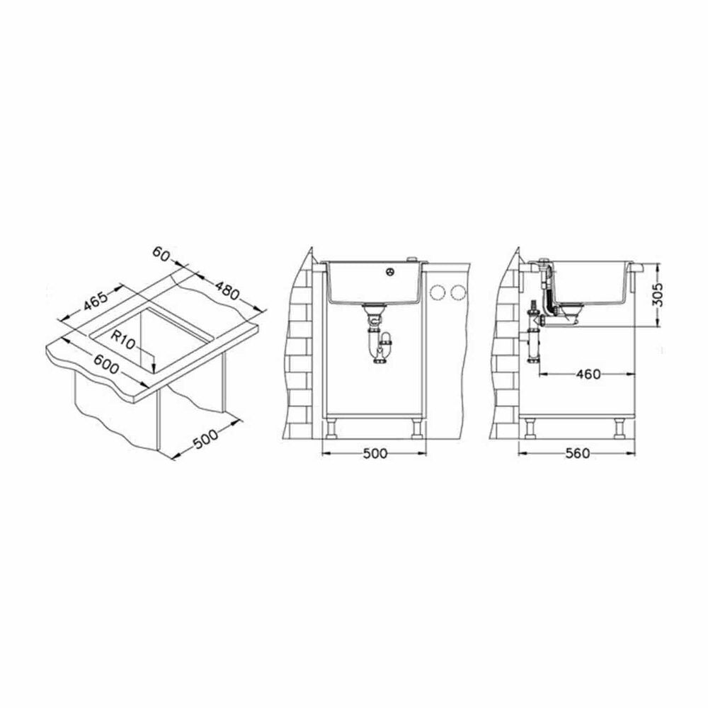 Кухненска мивка Alveus Formic 20 бежова 52x51 см
