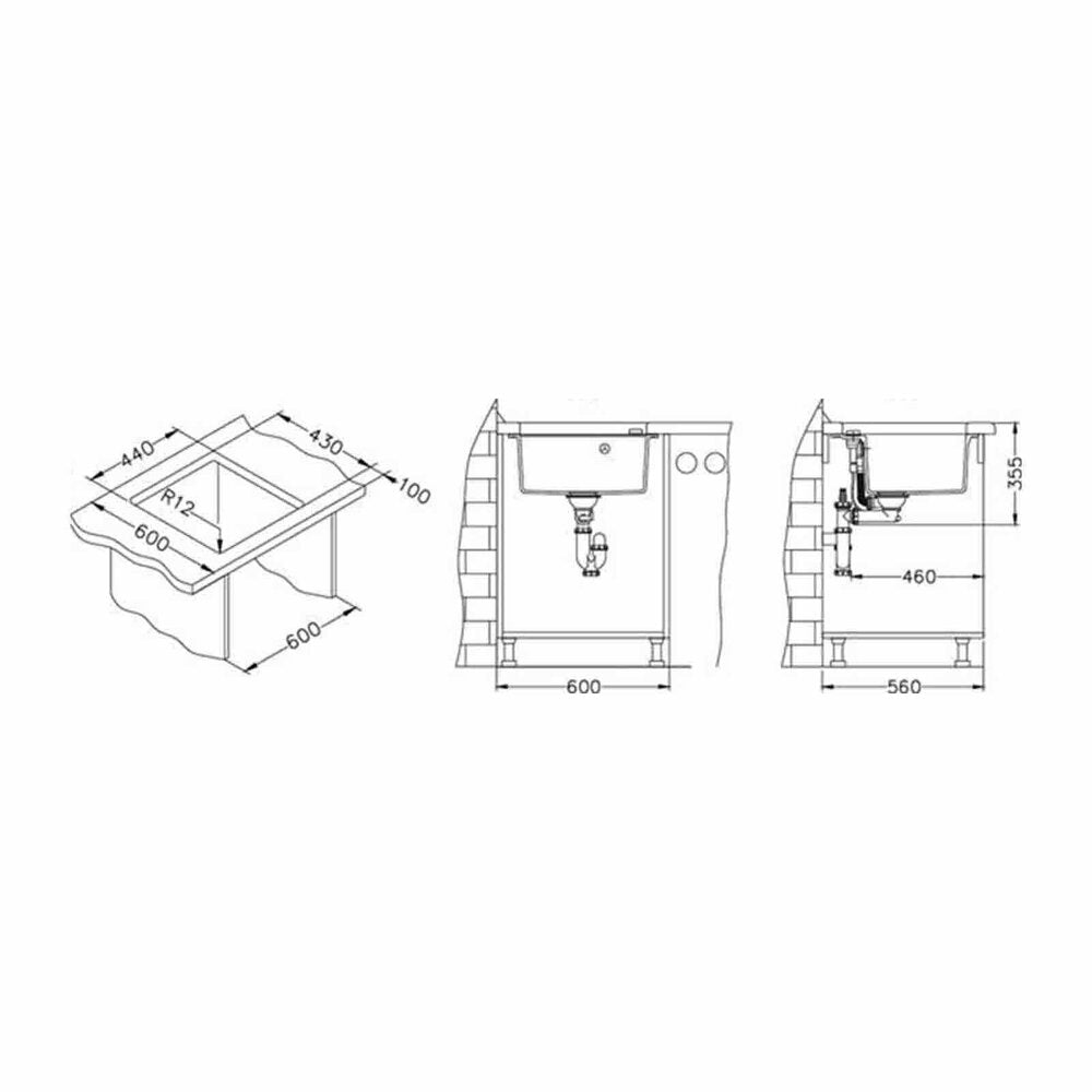 Кухненска мивка Alveus Formic 20 бежова 52x51 см