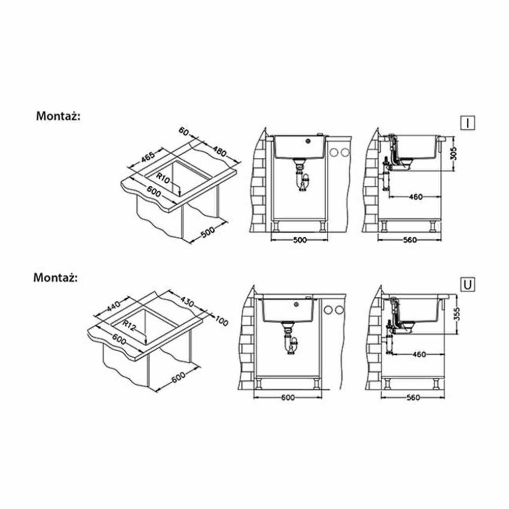 Alveus Formic 20 Composite Sink Grey 52x51 cm