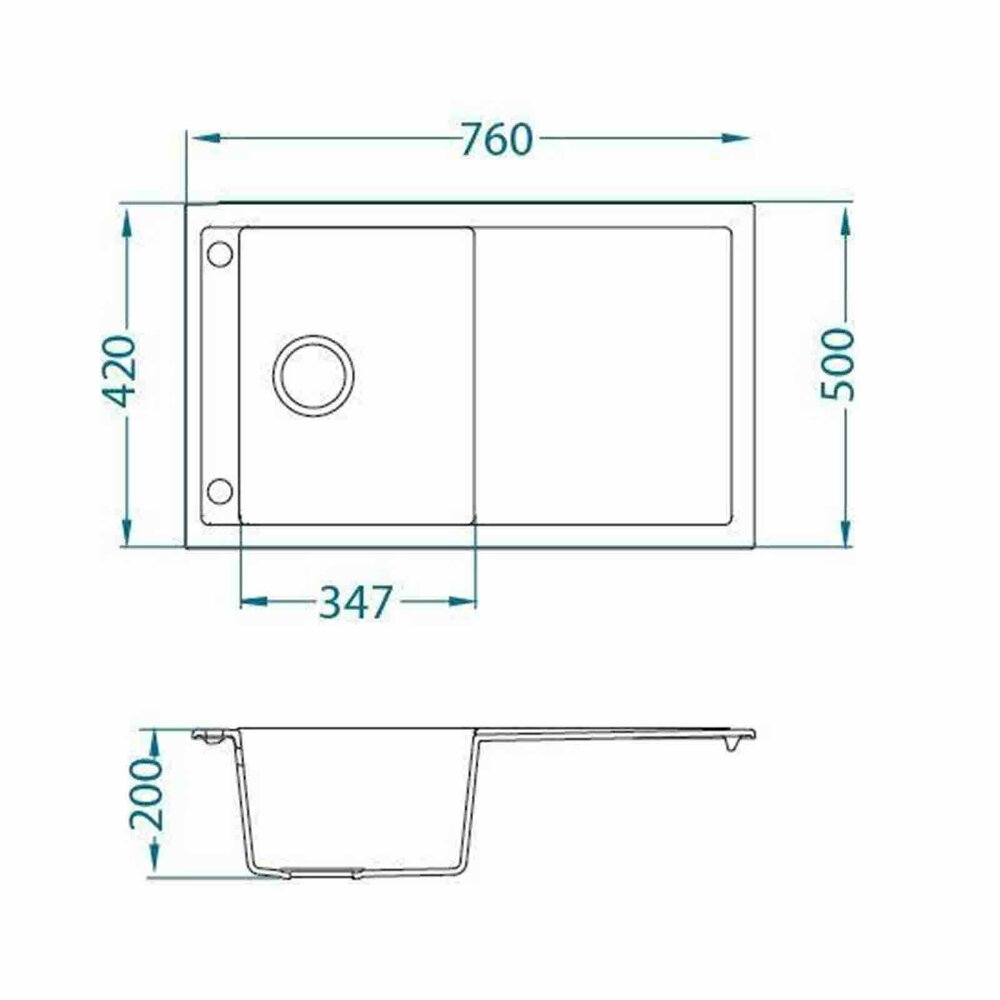 Композитна мивка Alveus Formic 30 бяла 76x50 см