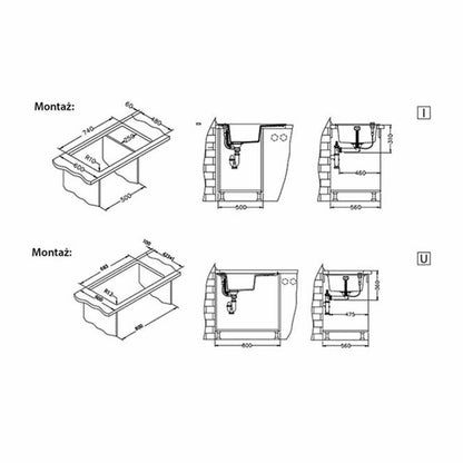 Кухненска мивка Alveus Formic 30 бежова 76x50 см