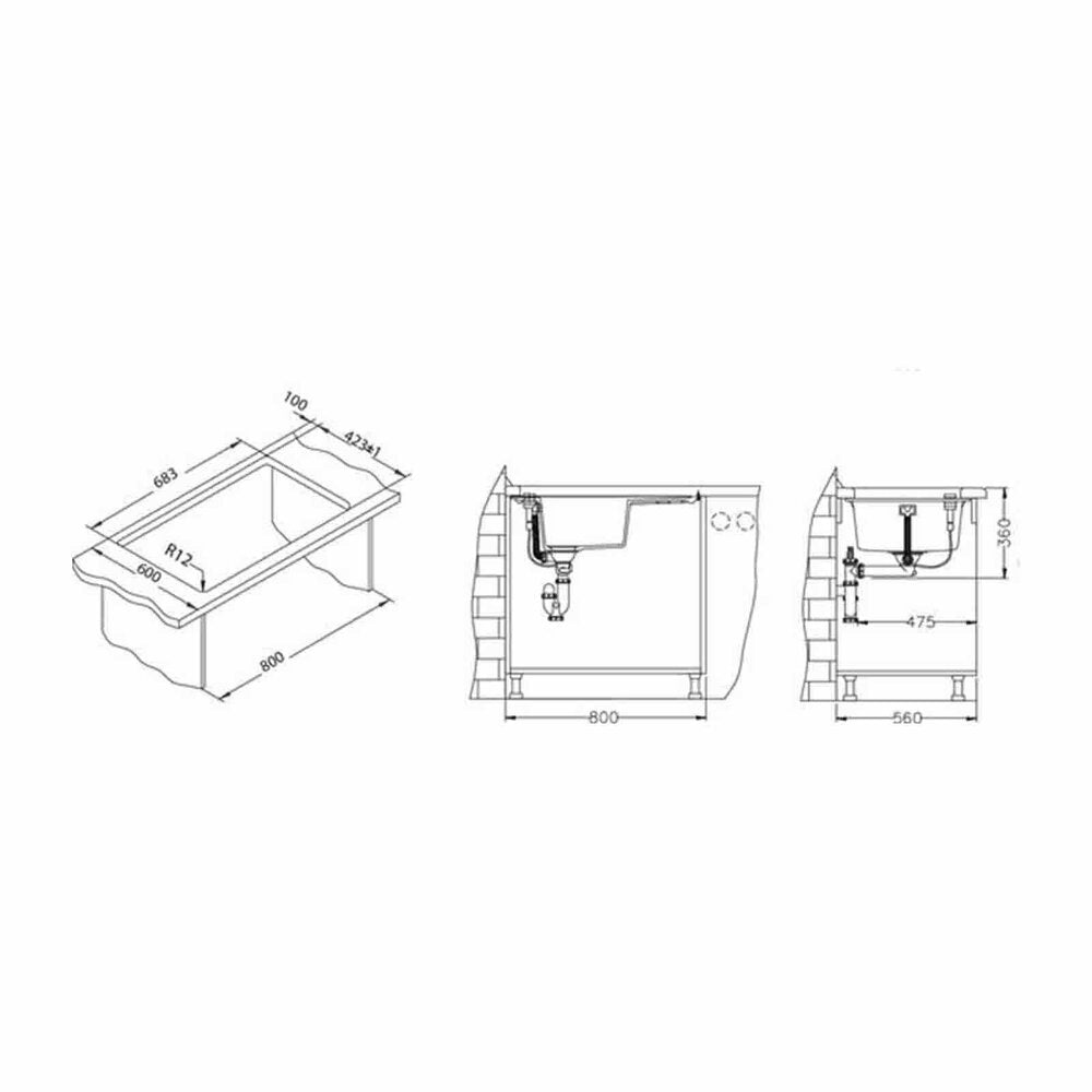 Кухненска мивка Alveus Formic 30 бежова 76x50 см
