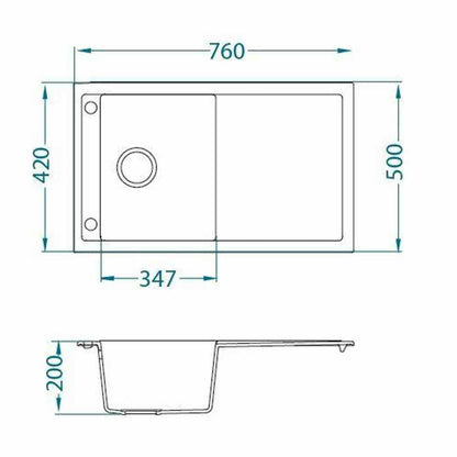 Плотова мивка Alveus Formic 30 шоколадово кафяв металик 76x50 см
