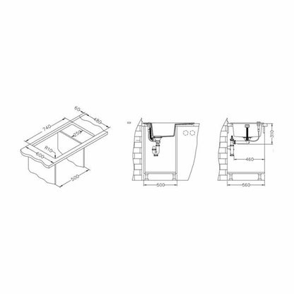 Композиционна мивка Alveus Formic 30 черна 76x50 см