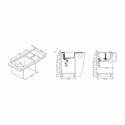 Чиудета композит Alveus Formic 30 Pebble беж металик 76x50 см