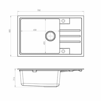 Композитна мивка Alveus Intermezzo 130 бяла 78x48 см
