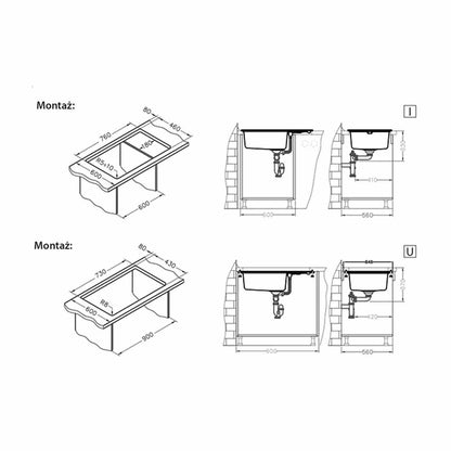 Alveus Intermezzo 130 Composite Sink Beige 78x48 cm