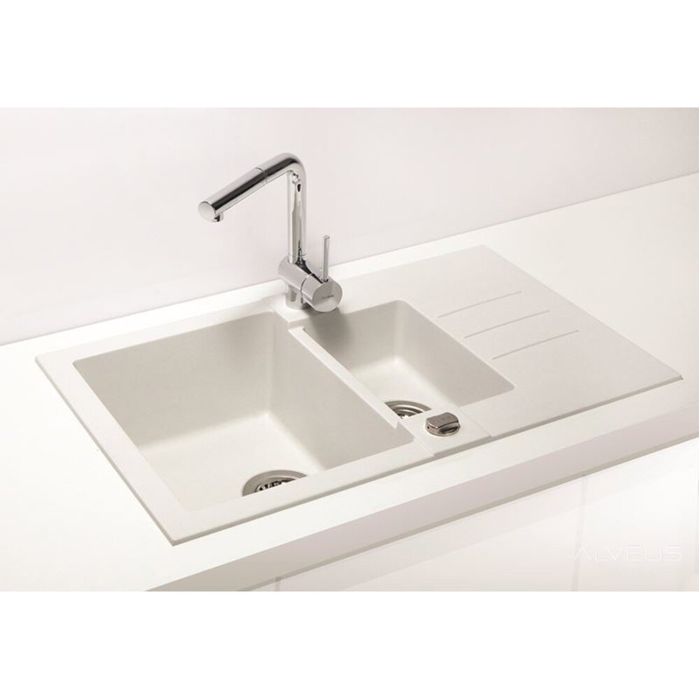 Композитна мивка Alveus Rock 70 бяла 78x48 см