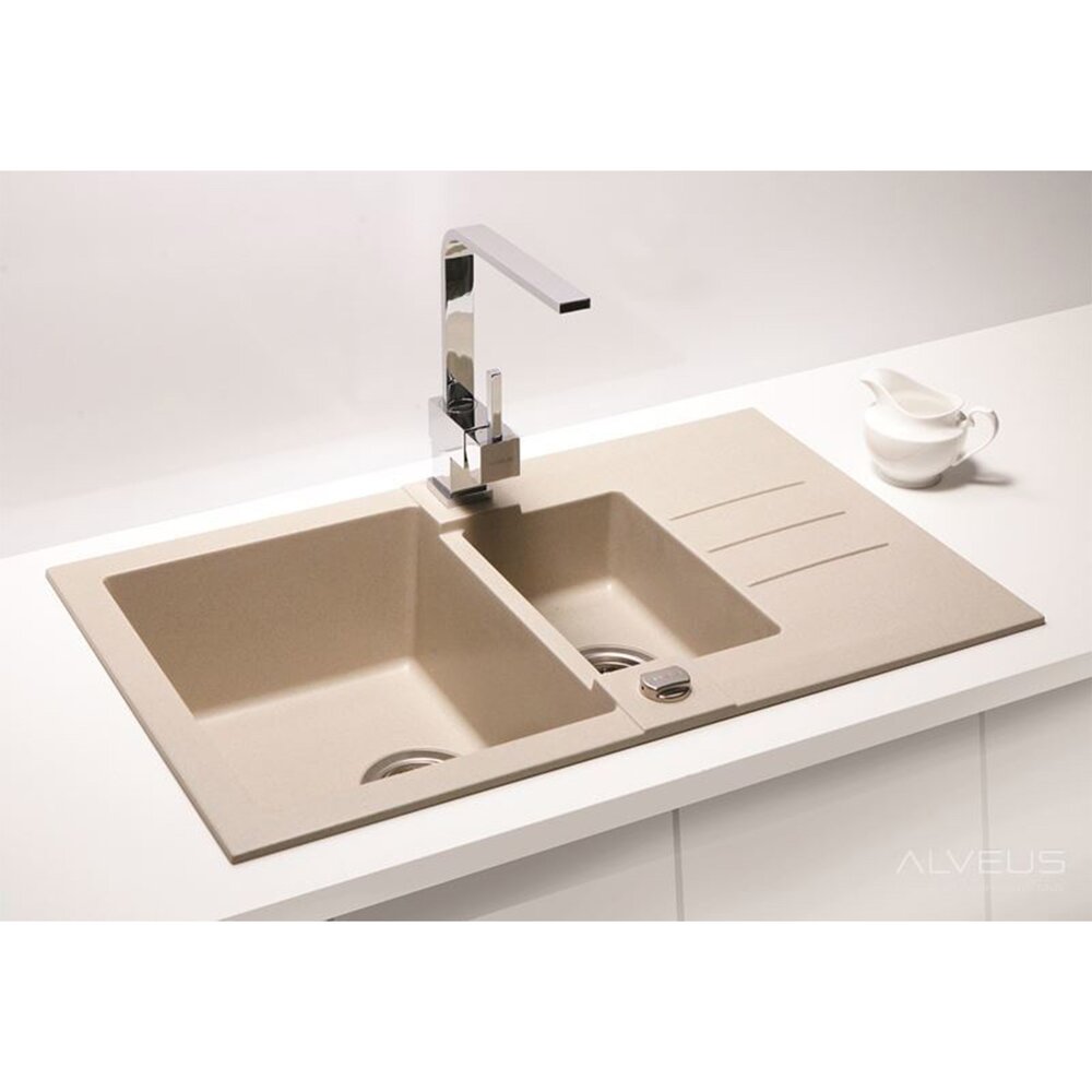 Композитна мивка Alveus Rock 70 бежова 78x48 см
